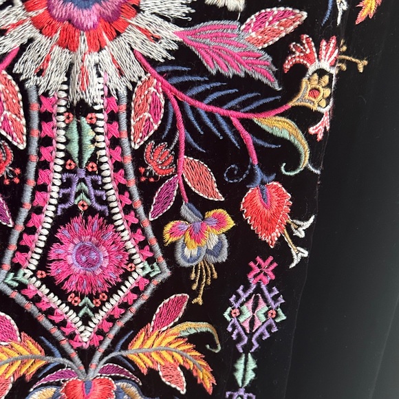 Johnny Was Black Top with Colorful Embroidery - Picture 12 of 17